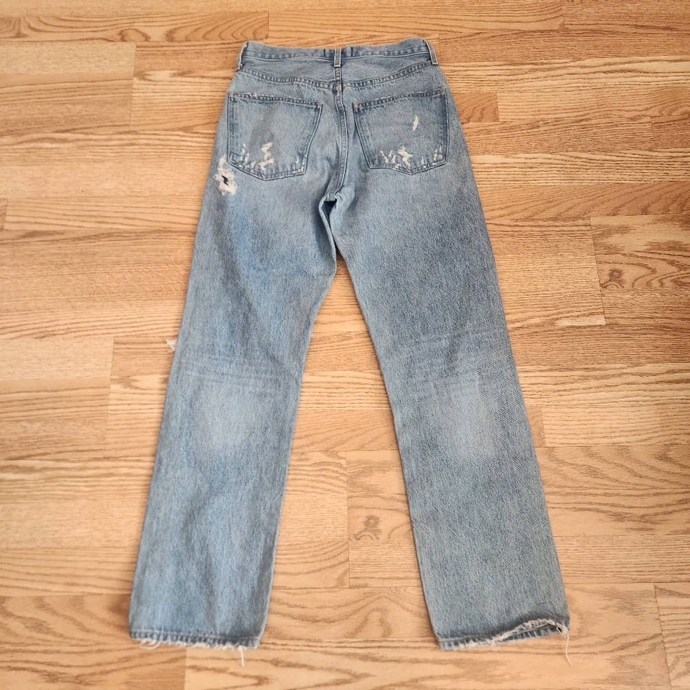 EUC Agolde 90s Mid Rise Loose Fit Jeans In Color Fall Out, Distressed Size 25 - Picture 6 of 15